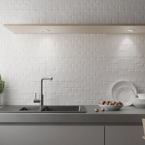 Keramikfliesen - PURE - PERONDA CERAMICAS - Relief / glatt / für den Innenraum
