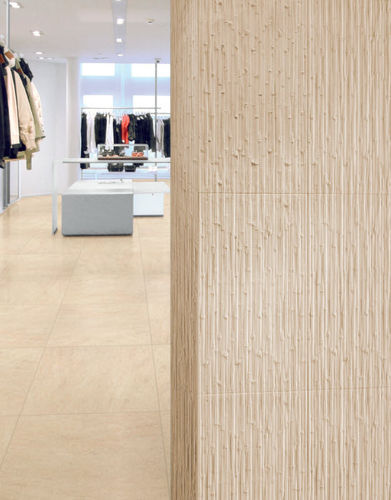 Feinsteinzeugfliesen - REALINK : BAMBU IVORY - REALONDA - Relief / für den Innenraum / Wand