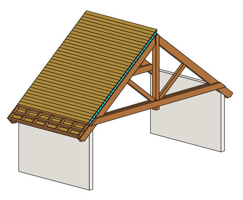 Sandwichpaneel für Dach - ISOBOIS - Haas - mit isolierender Holzdeckschicht / Polystyrolkern