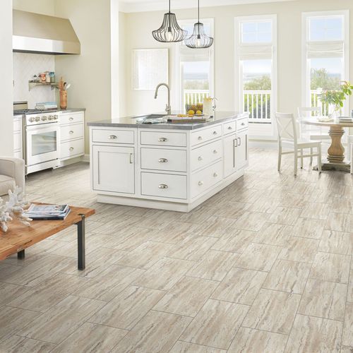 Kunststeinbodenbelag - KALLA TRAVERTINE  - Armstrong flooring - für den Innenraum / für Wohnbereich / für Wohnhaus