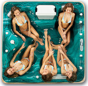 Whirlpool zum Aufstellen - CONCORD - Thermo Spas - quadratisch / Fünfsitzer / für Privatgebrauch