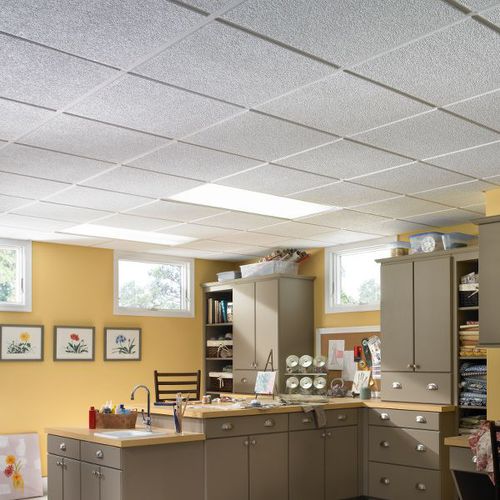 Gips-Zwischendecke - CLASSIC FINE TEXTURED - Armstrong ceilings - USA - Mineralfaser / aus Fliesen / für Wohnbereich