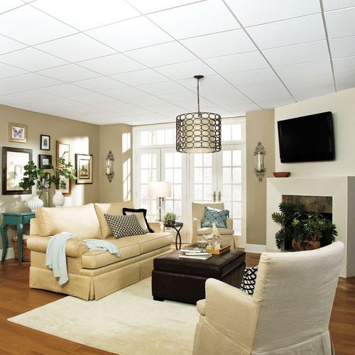 Mineralfaser-Zwischendecke - BRIGHTEX  - Armstrong ceilings - USA - aus Fliesen / für Küche / für Heimkino