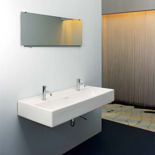 Wand-Waschbecken - GRAND KANAL - Rapsel International Srl - Keramik / mit verstellbarem Spiegel / doppelt