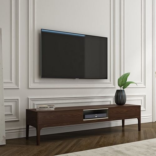 Modernes Fernsehmöbel - ARIA TV UNIT - Rapsel International Srl - mit Schubladen / Eiche / Nussbaum
