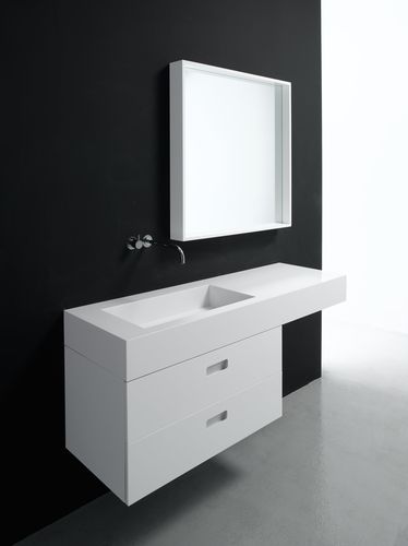 Wandhängender Waschtisch-Unterschrank - INFINITY - Rapsel International Srl - Holz / modern / lackiert