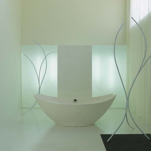 Ovale Badewanne - LAVASCA - Rapsel International Srl - freistehend / Harz / weiß