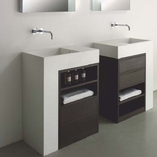 Freistehender Waschtisch-Unterschrank - ELLE - Rapsel International Srl - Wenge / modern / mit Spiegel