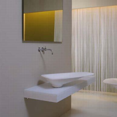 Aufsatzwaschbecken - KEA  - Rapsel International Srl - Cristalplant® / mit verstellbarem Spiegel / modern