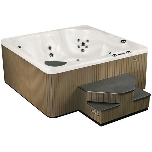 Whirlpool zum Aufstellen - 380 - Beachcomber Hot Tubs - quadratisch / 7 Plätze / Holz