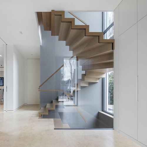 Halbgewendelte Treppe - ZIGZAG WINDER - Siller Stairs - mit Stufen aus Eiche / mit Holzstruktur / für Privatgebrauch