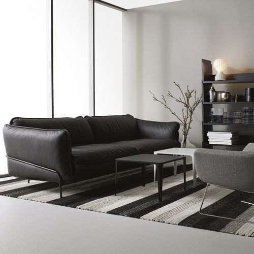 Modernes Sofa - CONTINENTAL - Swedese Möbler - Stoff / Leder / braun