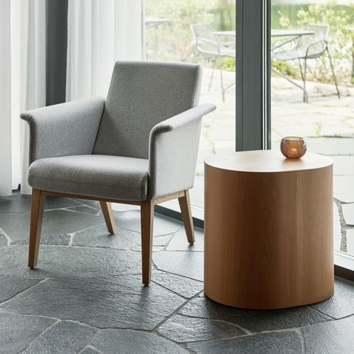 Moderner Sessel - LAZY - Swedese Möbler - Leder / Stoff / Buche