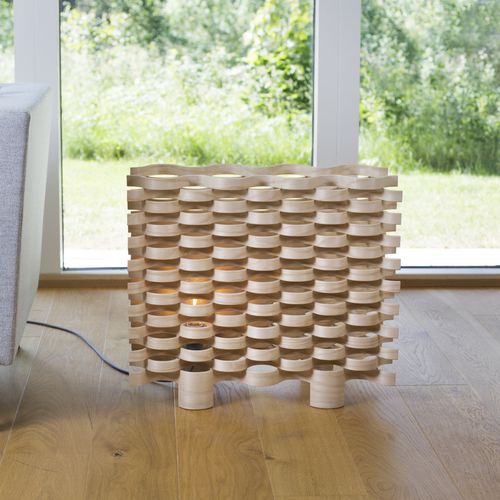 Tragbare Lampe - PILE - Swedese Möbler - Esche / originelles Design / mit Kabel