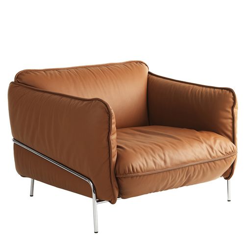Moderner Sessel - CONTINENTAL - Swedese Möbler - Leder / Stoff / Stahl