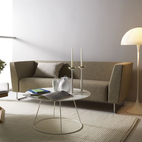 Modernes Sofa - GAP LOUNGE - Swedese Möbler - Stoff / mit Kufengestell / grau