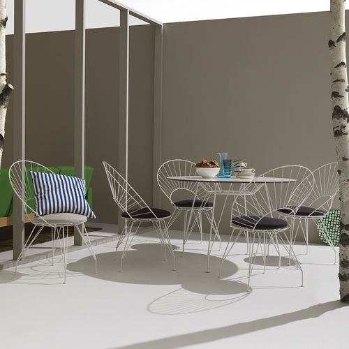 Moderner Gartenstuhl - DESIRÉE - Swedese Möbler - für Außenbereich / für den Innenraum / Textil