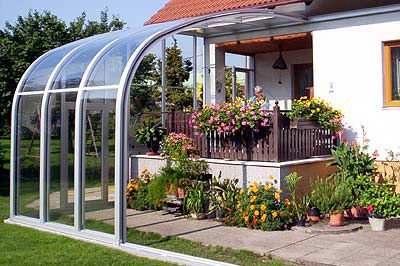 Aluminium-Veranda - SAPHIR  - VÖROKA - ausziehbare Öffnung