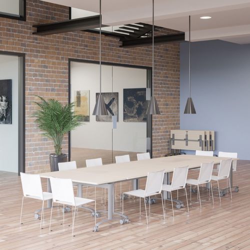 Moderner Besprechungstisch - SOLUTION - Buronomic - Laminat / Gestell aus Metall / rechteckig