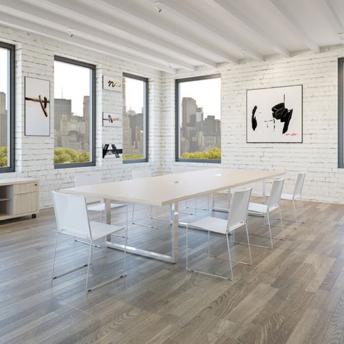 Moderner Besprechungstisch - PRESTIGE - Buronomic - Holz / Laminat / Gestell aus Metall