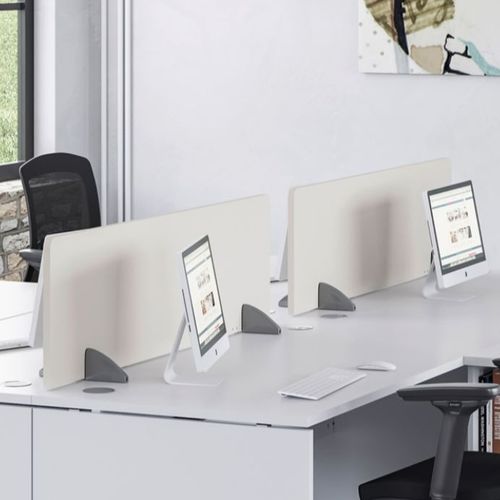 Tisch-Bürotrennwand - COURTOISIE - Buronomic - melaminbeschichtet / modulierbar