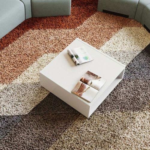 Moderner Couchtisch - SQUARE - Buronomic - ABS / Gestell aus Holz / quadratisch