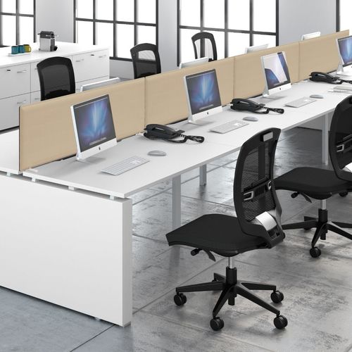 Tisch-Bürotrennwand - THINWALL - Buronomic - Stoff / modulierbar