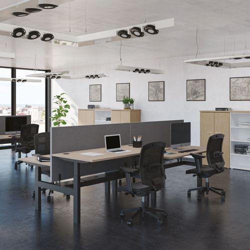 Stehschreibtisch - ENVOL EVO  - Buronomic - bodenstehend / modern / Laminat