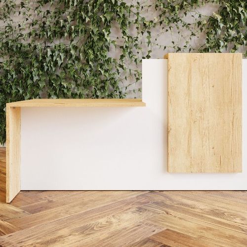Holztheke - FIFTY-FIFTY - Buronomic - L-förmig