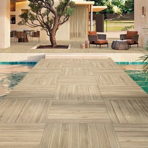 Feinsteinzeugfliesen - DECK - JOHNSON TILES - Struktur / Keilrippen / profiliert
