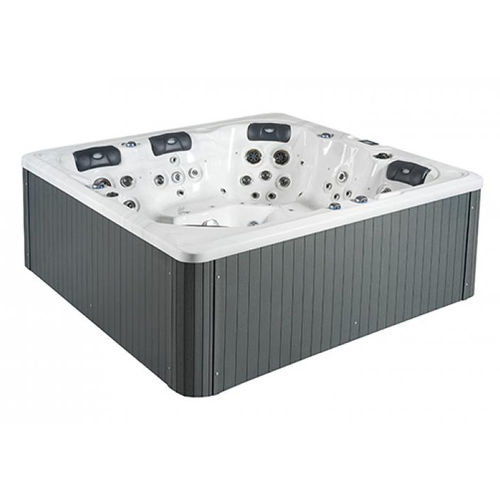 Whirlpool zum Aufstellen - VICTORIA - Mondial Piscines - quadratisch / Fünfsitzer / für Außenbereich