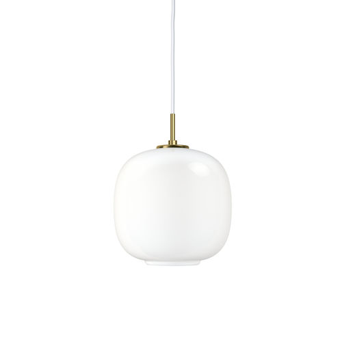 Hängelampe - VL45 RADIOHUS 250 - Louis Poulsen - gebürstetes Messing / geblasenes Glas / modern