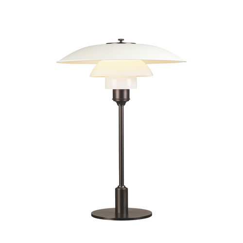 Tischlampe - PH 3½-2½ - Louis Poulsen - Messing / aus verchromtem Metall / Glas