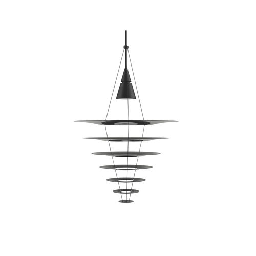 Hängelampe - ENIGMA 825 - Louis Poulsen - Aluminium / extrudiertes Aluminium / gebürstetes Aluminium
