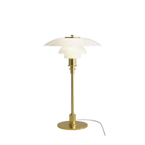 Tischlampe - PH 3/2 - Louis Poulsen - Messing / aus verchromtem Metall / geblasenes Glas