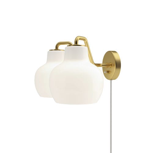 Moderne Wandleuchte - VL RING CROWN 2 - Louis Poulsen - für den Innenraum / poliertes Messing / geblasenes Glas