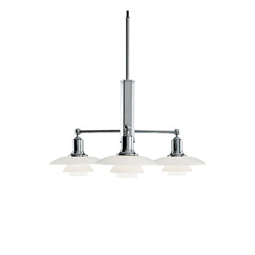 Moderner Kronleuchter - PH 2/1 STEM - Louis Poulsen - Glas / verchromter Messing / mit Glühlampe