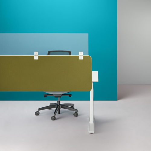 Tisch-Bürotrennwand - EP/EX - PLANNING SISPLAMO - Methacrylat / transparent