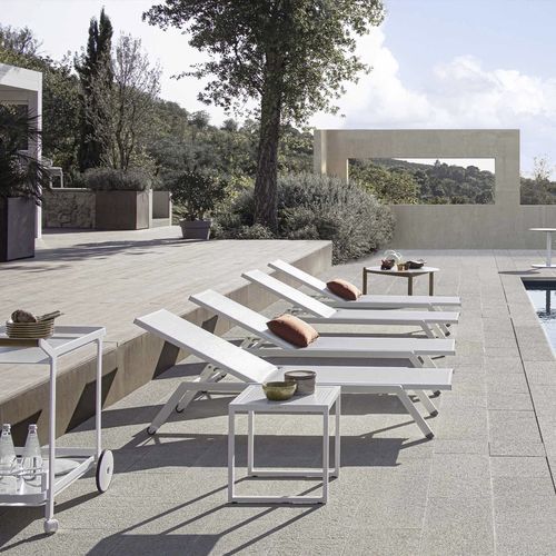 Moderner Beistelltisch - QUBIK - Atmosphera - Aluminium / Gestell aus Aluminium / quadratisch