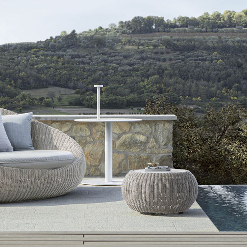 Design-Couchtisch - TWIGA - Atmosphera - Polyethylen / Gestell aus Polyethylen / rund