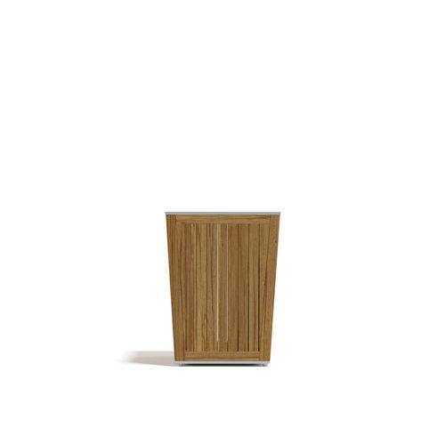 Stahl-Übertopf - DESERT - Atmosphera - Teakholz
