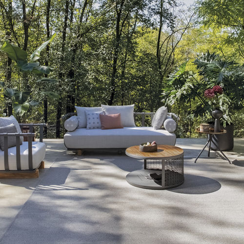 Modernes Sofa - Portofino - Atmosphera - für Außenbereich / Stoff / grau