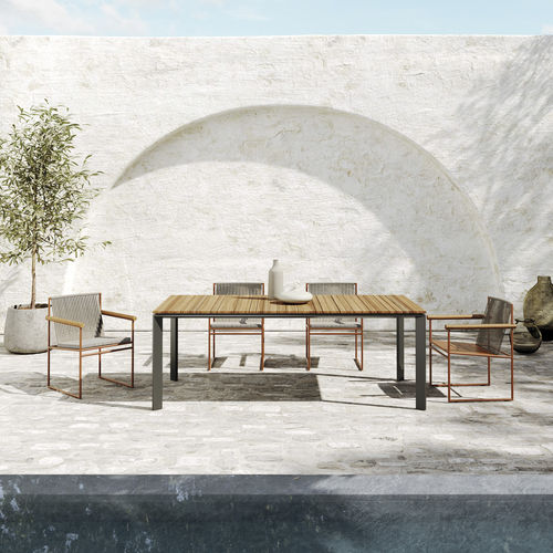 Stuhl / minimalistisches Design - Pipe - Atmosphera - für Außenbereich / Stoff / Kordel