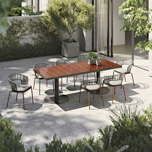 Design-Tisch - Pantagruel 250 - Atmosphera - Lavastein / Gestell aus Metall / rechteckig