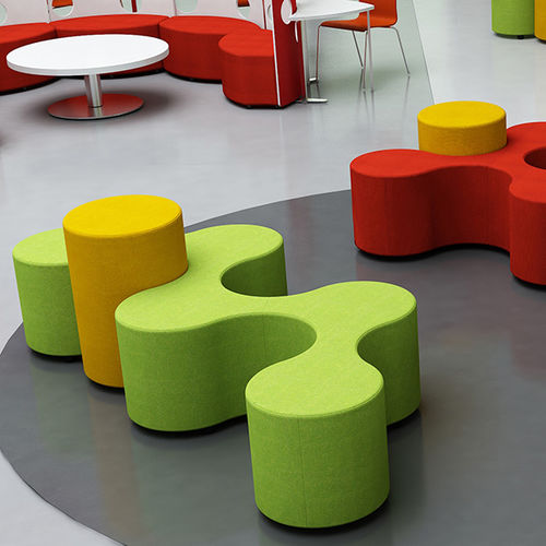 Modernes Sitzkissen - LOBE - Spaceoasis - Stoff / rund / modular