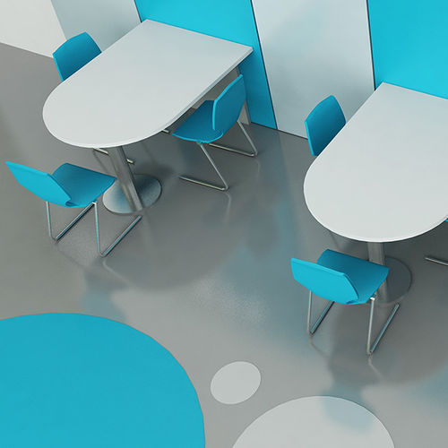 Moderner Esstisch - D END - Spaceoasis - Laminat / gebogen / wandmontiert