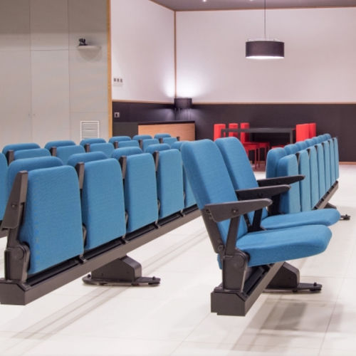 Moderner Auditoriumsessel - MUTAWHEEL  - Figueras International Seating - Leder / Aluminium / klappbar