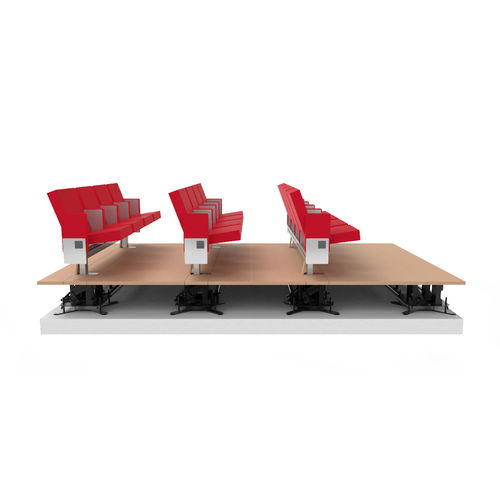 Moderner Auditoriumsessel - MUTASUB - Figueras International Seating - Leder / Stahl / klappbar