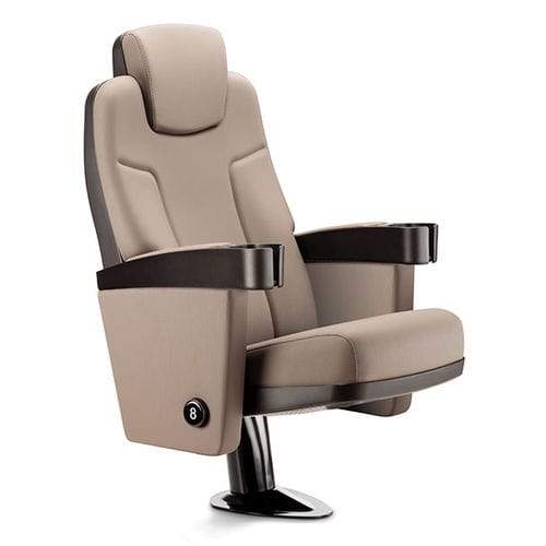 Metall-Kinosessel - MEGASEAT 9043 - Figueras International Seating - Polyurethanschaum / für Theater / braun