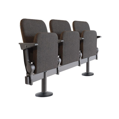 Moderner Auditoriumsessel - MINISPACE 5067 FIX - Figueras International Seating - Polyurethanschaum / Aluminiumguss / klappbar